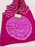 CHIFFON LAHERIYA PRINT SAREE WITH PRINTED BLOUSE
