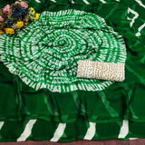 CHIFFON LAHERIYA PRINT SAREE WITH PRINTED BLOUSE