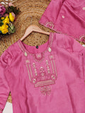 kurti pant dupatta set with embroidery work