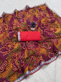 Georgette Sekhavati Print Saree.traditional Rajasthani-inspired look