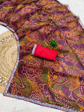 Georgette Sekhavati Print Saree.traditional Rajasthani-inspired look