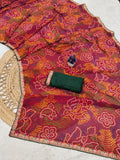 Georgette Sekhavati Print Saree.traditional Rajasthani-inspired look