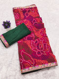 Georgette Sekhavati Print Saree.traditional Rajasthani-inspired look