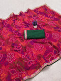 Georgette Sekhavati Print Saree.traditional Rajasthani-inspired look