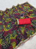 Georgette Sekhavati Print Saree.traditional Rajasthani-inspired look