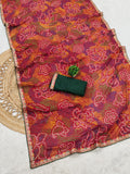 Georgette Sekhavati Print Saree.traditional Rajasthani-inspired look